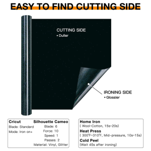 Black HTV Vinyl Rolls